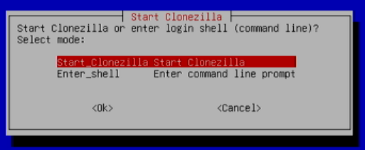 Clonezilla - Start